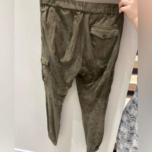 HH Haute Hippie Dark Forest Green Woman Velvet Army Pants - Size M - Picture 2 of 4